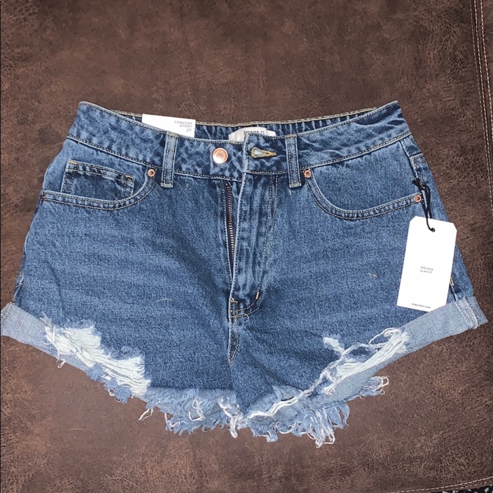 Demon high waisted jean shorts